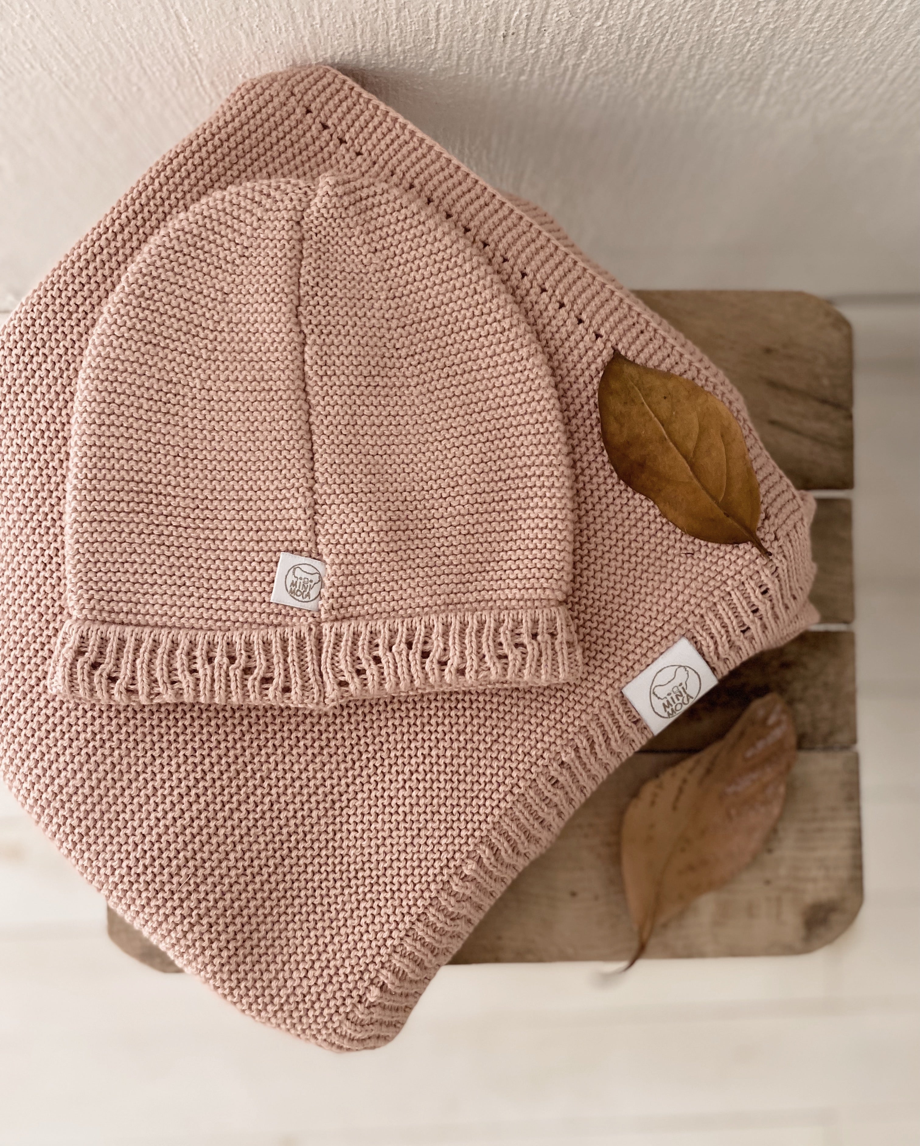 MiniLuna filt & mössa Rosa