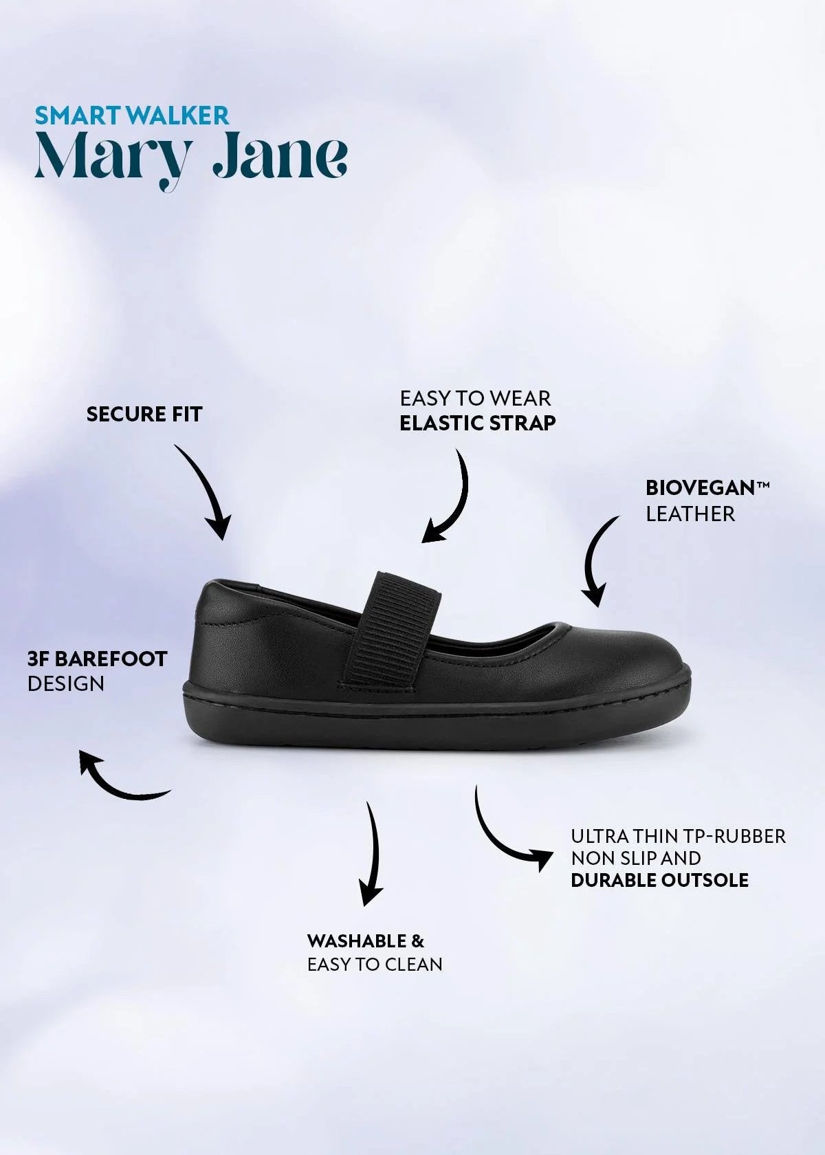 Smart Walker Mary Jane Black